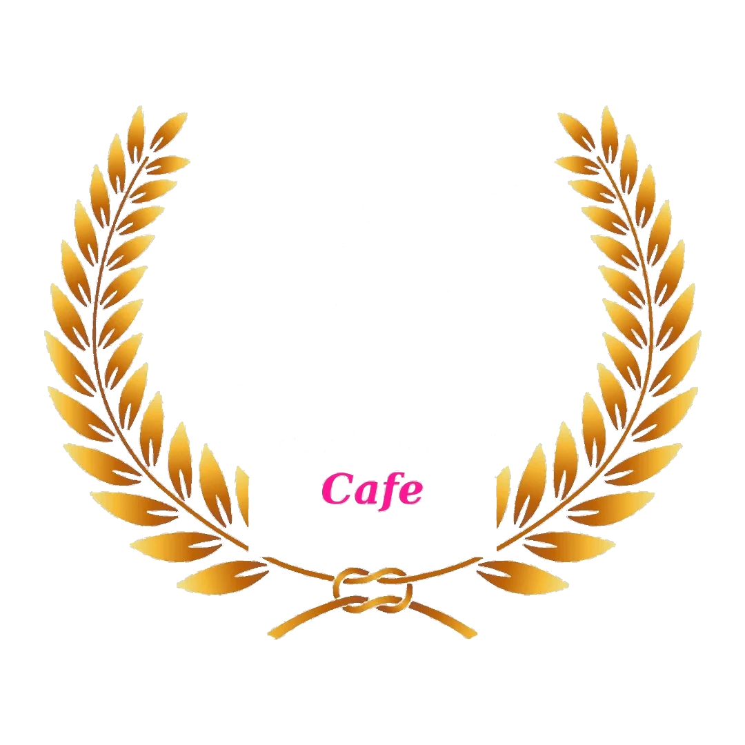 Logo Fratelli Polacchi Cafe - kawiarnia w Garwolinie Logo Fratelli Polacchi Cafe z wieńcem laurowym - kawiarnia w Garwolinie